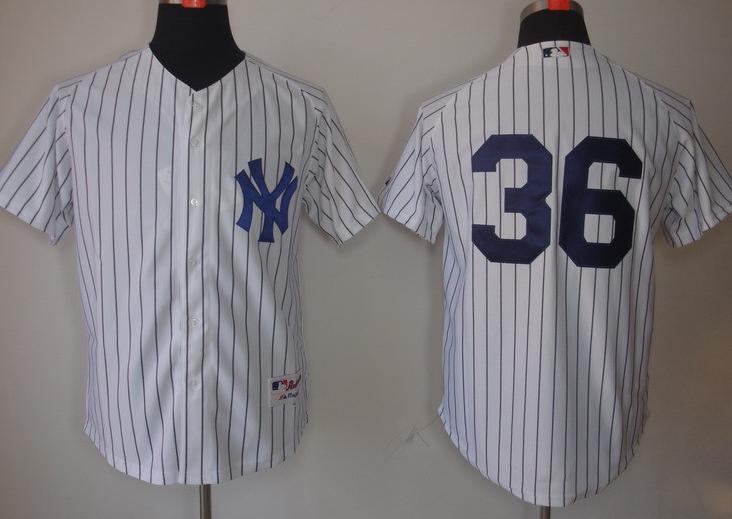 New York Yankees 36 White MLB Jerseys