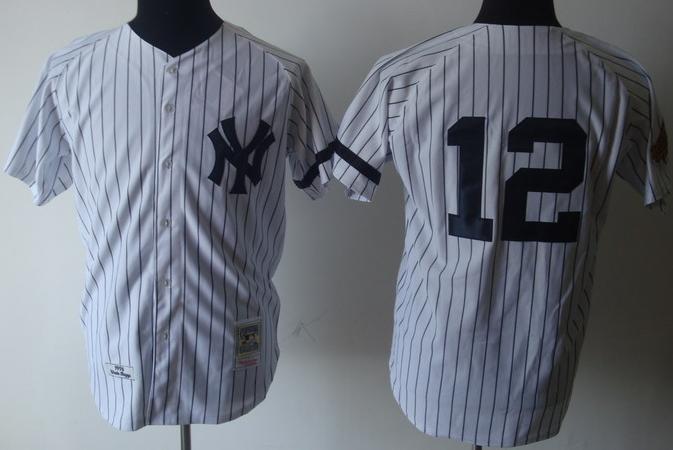 Cheap New York Yankees 12 Ransom White M&N MLB Jersey For Sale