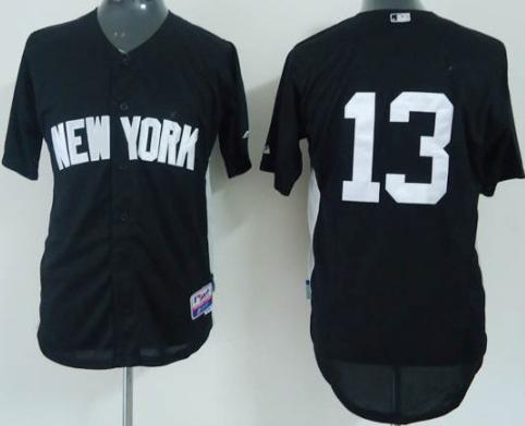 New York Yankees 13 Alex Rodriguez Black MLB Jersey