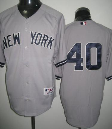 New York Yankees 40 Wang Grey Jersey