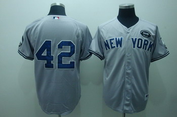 Cheap New York Yankees 42 Mariano Rivera Grey Jerseys GMS THE BOSS For Sale