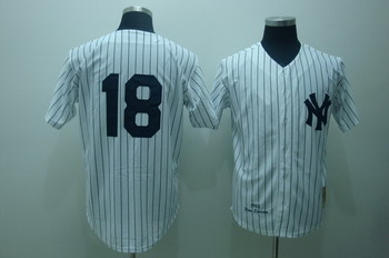 Cheap New York Yankees 18 Johnny Daon White Jerseys Throwback For Sale