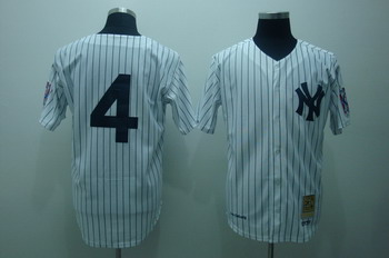 Mitchell and Ness New York Yankees 4 White Authentic Lou Gehrig Jersey