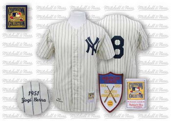 Cheap Yogi Berra 1951 NY Yankees Mitchell and Ness JERSEY For Sale