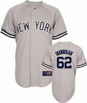 Cheap New York Yankees 62 Chamberlain grey Jersey For Sale