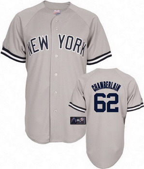 New York Yankees 62 Chamberlain grey Jersey