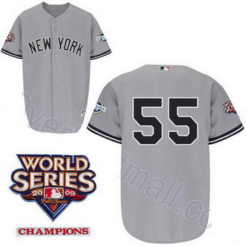 New York Yankees 55 Hideki Matsui Grey jerseys