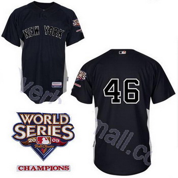 New York Yankees 46 Andy Pettitte Black jerseys