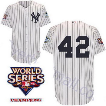 New York Yankees 42 Mariano Rivera White jerseys