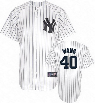 New York Yankees 40 Chien-Ming Wang Pinstripe Jersey
