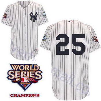 Cheap New York Yankees 25 Mark Teixeira White jerseys For Sale