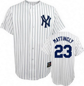 Cheap New York Yankees 23 Mattingly white Mitchell and Ness jerseys For Sale