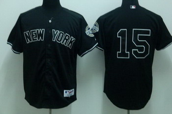 New York Yankees 15 MUNSON black Jerseys