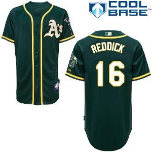 Cheap Oakland Athletics 16 Josh Reddick Green Cool Base Jersey 2014 New Style For Sale