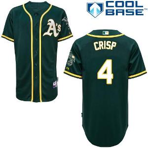 Cheap Oakland Athletics 4 Coco Crisp Green Cool Base Jersey 2014 New Style For Sale