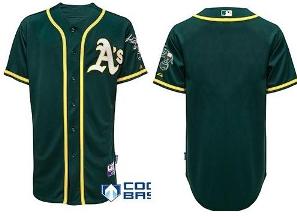 Cheap Oakland Athletics Blank Green Cool Base Jersey 2014 New Style For Sale