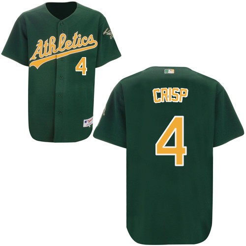 Cheap Oakland Athletics 4 Coco Crisp Green Cool Base MLB Jerseys For Sale