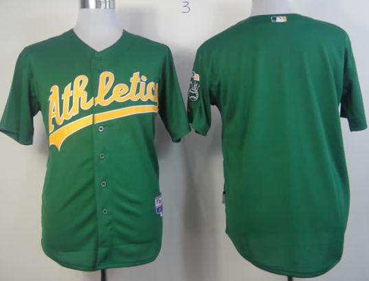 Oakland Athletics Blank Green Cool Base MLB Jerseys