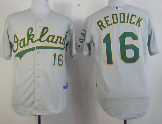 Oakland Athletics 16 Josh Reddick Grey Cool Base MLB Jerseys
