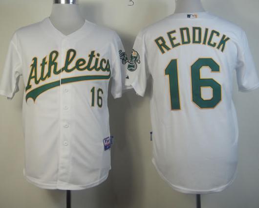 Oakland Athletics 16 Josh Reddick White Cool Base MLB Jerseys