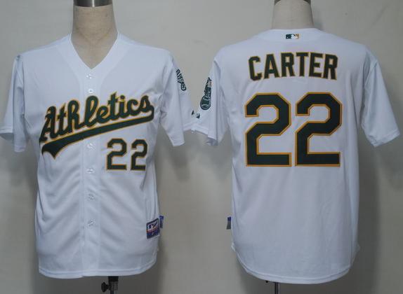 Cheap Oakland Athletics 22 Carter White Cool Base MLB Jerseys For Sale