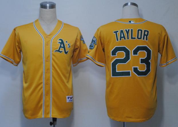 Oakland Athletics 23 Taylor Yellow MLB Jerseys