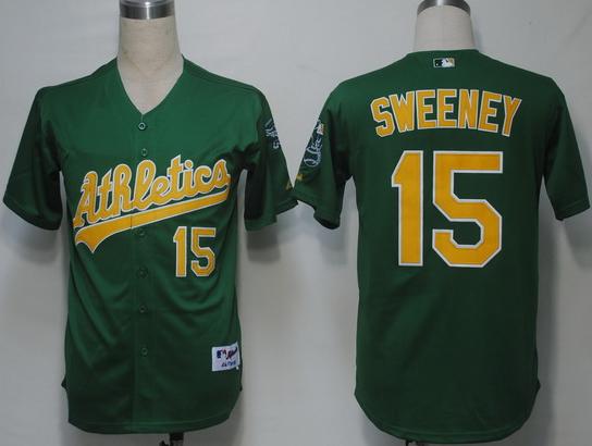 Oakland Athletics 15 Sweeney Green MLB Jersey Oakland Athletics 15 Sweeney Green MLB Jersey