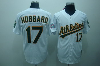 Cheap Oakland Athletics 17 Hubbard White Jerseys Throwback For Sale