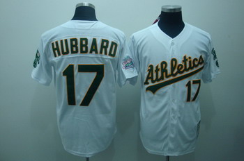 Oakland Athletics 17 Hubbard White Jerseys Throwback
