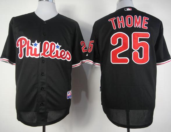 Cheap Philadelphia Phillies 25 Thome Black MLB Jerseys For Sale