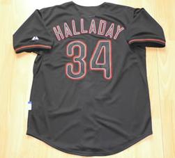 Cheap Philadelphia Phillies #34 Roy Halladay Black Cool Base MLB Jerseys 2012 Style For Sale