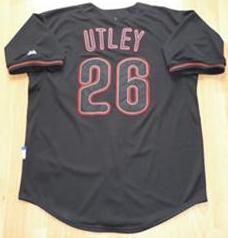 Cheap Philadelphia Phillies #26 Chase Utley Black Cool Base MLB Jerseys 2012 Style For Sale