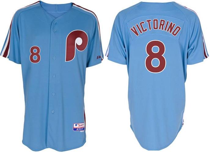 Cheap Philadelphia Phillies 8 Victorino Blue Jerseys 2011 For Sale