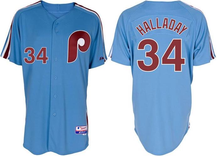 Philadelphia Phillies 34 Halladay Blue Jerseys 2011