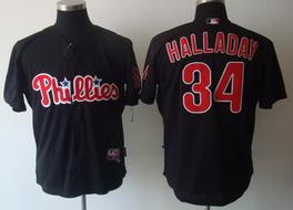 Cheap Philadelphia Phillies 34 Roy Halladay black Cool Base Jerseys For Sale