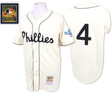 Philadelphia Phillies 4 Jimmy Foxx White M&N Jersey Philadelphia Phillies 4 Jimmy Foxx White M&N Jersey