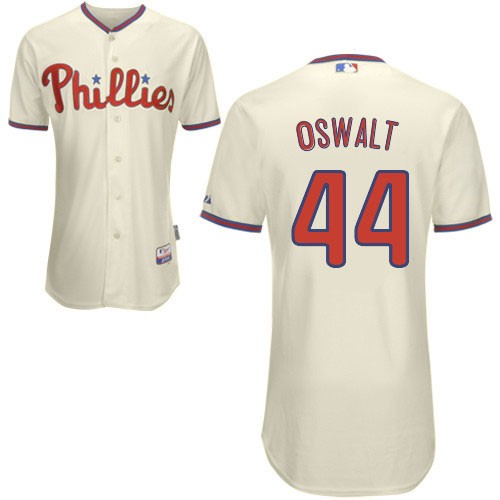 Cheap Philadelphia phillies 44 roy oswalt Cream jersey For Sale