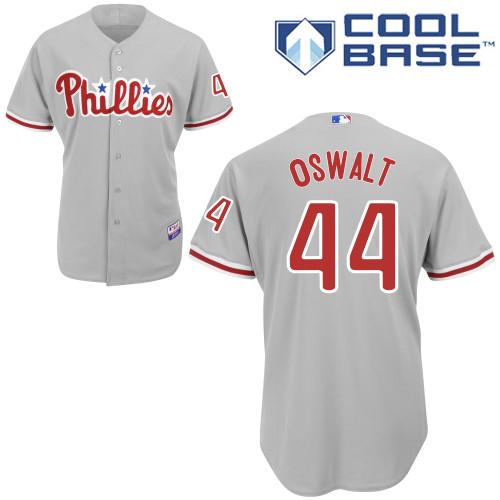 Philadelphia phillies 44 roy oswalt Grey Cool Base jersey