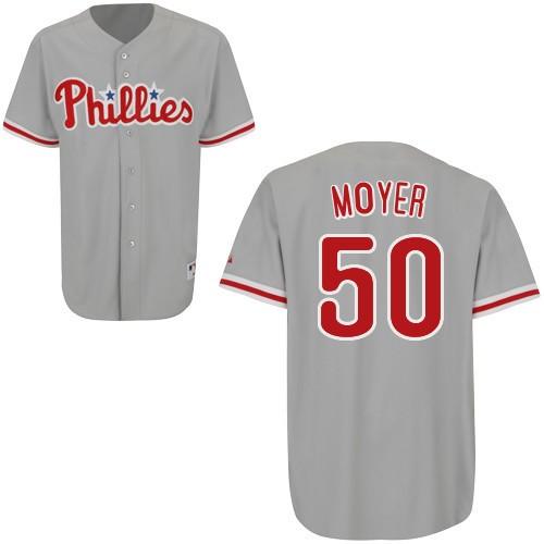 Philadelphia Phillies 50 Moyer Grey MLB Jersey Philadelphia Phillies 50 Moyer Grey MLB Jersey