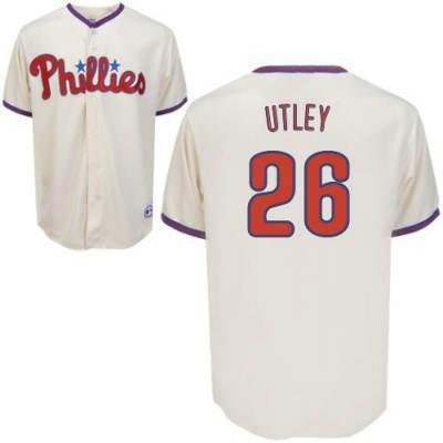 Philadelphia Phillies 26 Chase Utley Cream Jersey Philadelphia Phillies 26 Chase Utley Cream Jersey