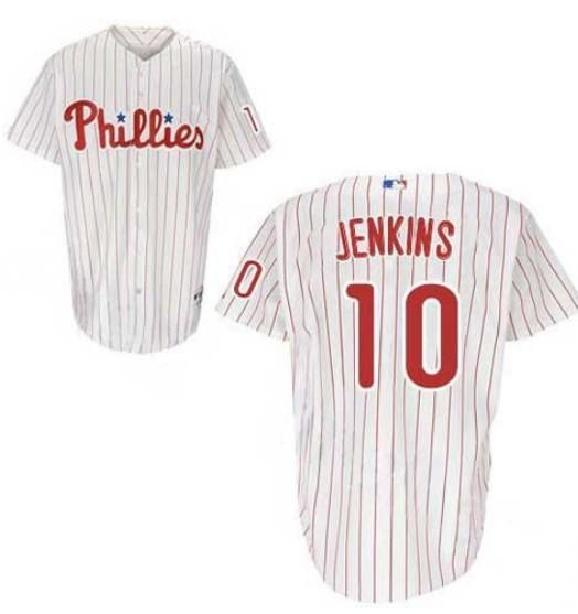 Philadelphia Phillies 10 Jenkins White MLB Jersey