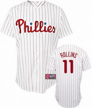 Philadelphia Phillies Jimmy Rollins white Baseball Jersey