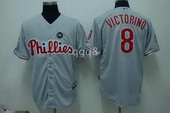 Philadelphia Phillies 8 Shane Victorino grey jerseys