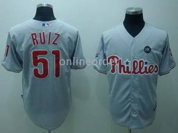 Philadelphia Phillies 51 Ruiz Grey 2009 World Series Patch HK Patch Philadelphia Phillies 51 Ruiz Grey 2009 World Series Patch HK Patch