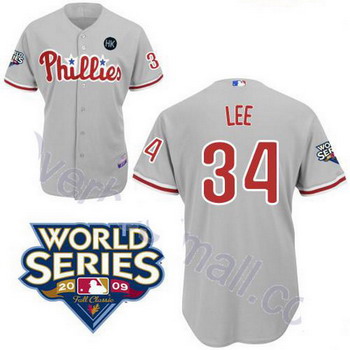 Philadelphia Phillies 34 Lee grey jerseys Philadelphia Phillies 34 Lee grey jerseys