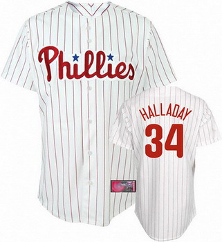 Cheap Philadelphia Phillies 34 halladay white Jersey For Sale