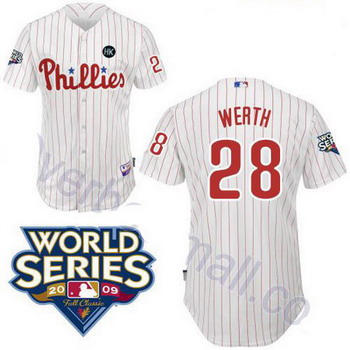 Philadelphia Phillies 28 Jayson Werth White jerseys