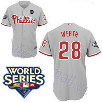 Cheap Philadelphia Phillies 28 Jayson Werth grey jerseys For Sale