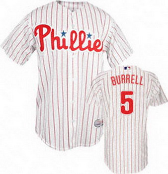 Cheap Philadelphia Phillies 5 Patrick Burrell white jerseys For Sale