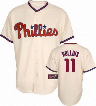 2010 Alternate Ivory 11 Philadelphia Phillies Jersey 2010 Alternate Ivory 11 Philadelphia Phillies Jersey